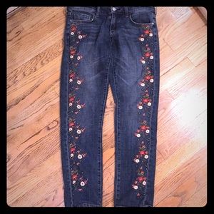 Anthropologie Pilcro Hyphen Embroidered Jeans 26